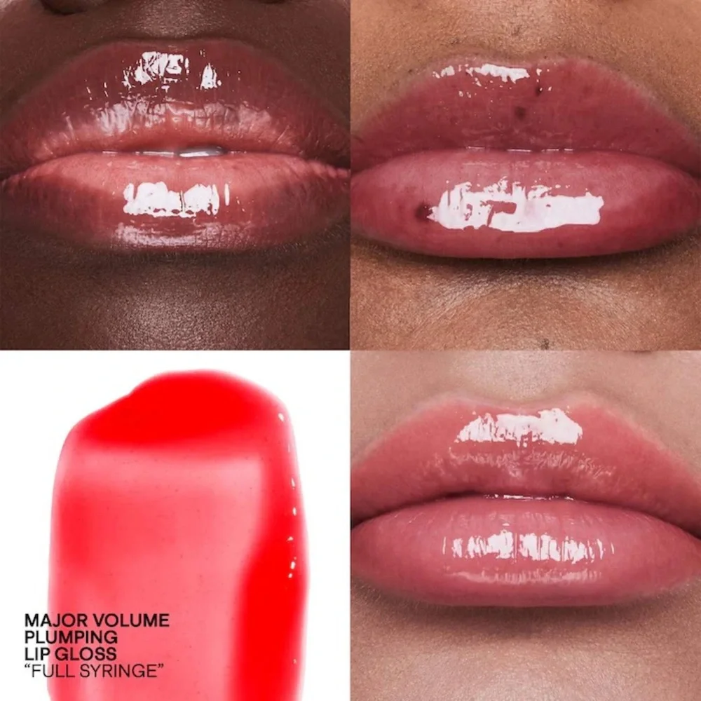 🆕 PATRICK TA Major Volume Plumping Lip Gloss - Full Syringe (sheer red) NIB